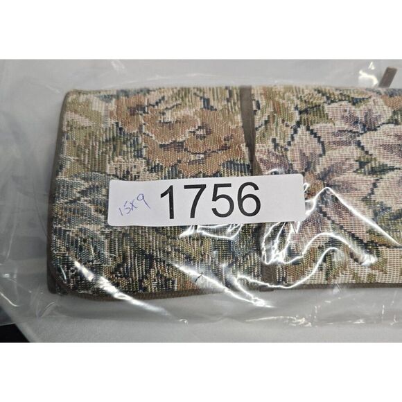 Floral Tapestry Jewelry Roll Organizer With Tie Closure & Multiple Compartments - Picture 5 of 5